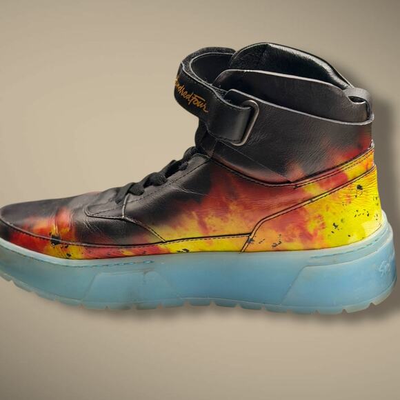 Men's Size 9 SIX HUNDRED FOUR X Def Leppard Limited Edition "Pyromania" Sneakers - Picture 6 of 13